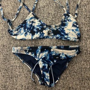 Jolyn Clothjng Blue Tie Dye Bathing Suit Tomcat L Midl M
